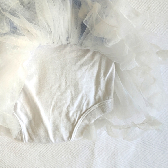 george blue & white baby girl tutu bodysuit dress 0-3 months baby girl - Picture 8 of 8